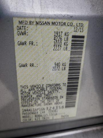 Photo 10 from auction – 2016 NISSAN ALTIMA 2.5 with VIN 1N4AL3AP1GN324358