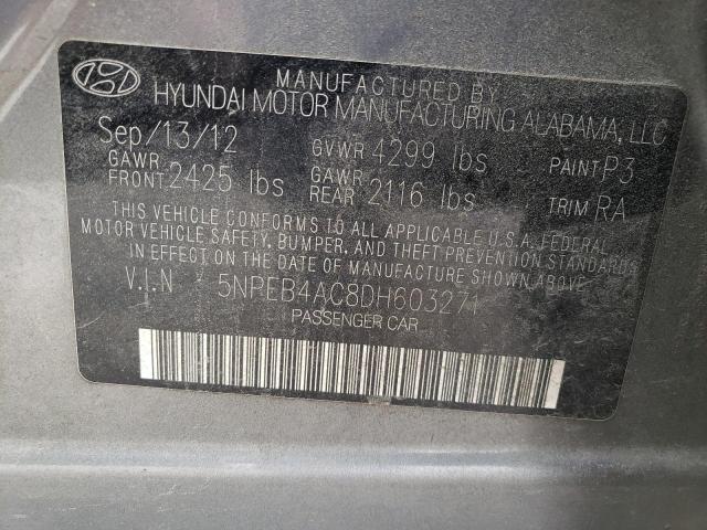 Photo 10 from auction – 2013 HYUNDAI SONATA GLS with VIN 5NPEB4AC8DH603271