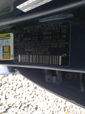 Photo 10 from auction – 2015 KIA OPTIMA LX with VIN KNAGM4A71F5594838