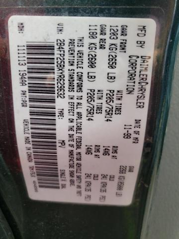 Photo 10 from auction – 2000 DODGE CARAVAN with VIN 2B4FP25BXYR629632