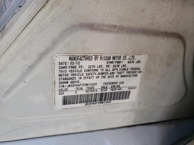 Photo 10 from auction – 2012 INFINITI G25 BASE with VIN JN1DV6AP7CM812400
