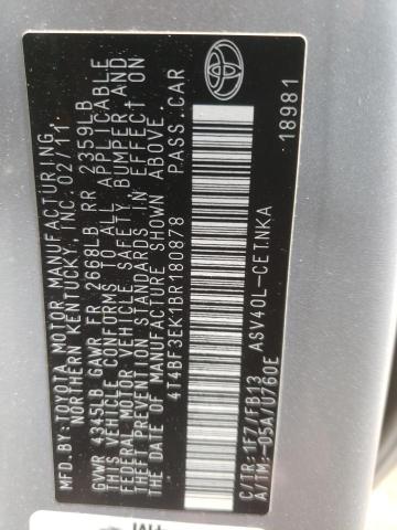 Photo 10 from auction – 2011 TOYOTA CAMRY BASE with VIN 4T4BF3EK1BR180878