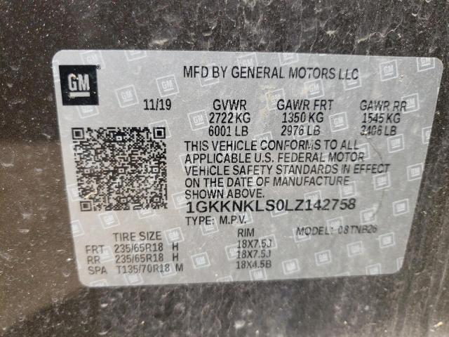 Photo 10 from auction – 2020 GMC ACADIA SLE with VIN 1GKKNKLS0LZ142758