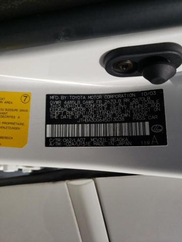 Photo 10 from auction – 2004 LEXUS ES 330 with VIN JTHBA30G645013038