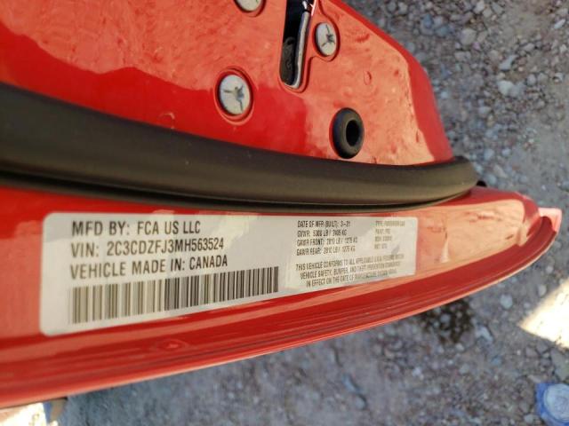 Photo 10 from auction – 2021 DODGE CHALLENGER with VIN 2C3CDZFJ3MH563524