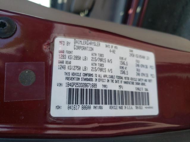 Photo 10 from auction – 2002 DODGE CARAVAN SE with VIN 1B4GP25332B671689
