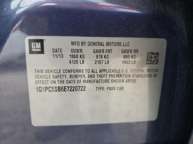 Photo 10 from auction – 2014 CHEVROLET CRUZE LT with VIN 1G1PC5SB6E7220722