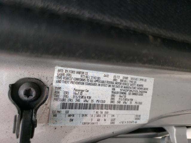 Photo 10 from auction – 2013 FORD FOCUS SE with VIN 1FADP3K21DL342094