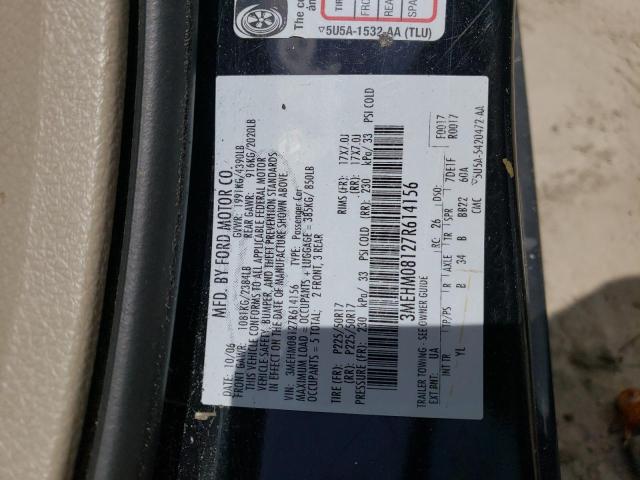 Photo 10 from auction – 2007 MERCURY MILAN PREM with VIN 3MEHM08127R614156