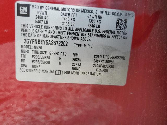 Photo 10 from auction – 2010 CADILLAC SRX PERFOR with VIN 3GYFNBEY6AS572202