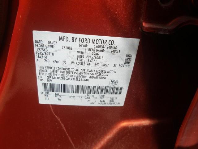 Photo 10 from auction – 2007 FORD EDGE SEL P with VIN 2FMDK39C67BB28340