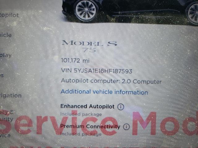 Photo 8 from auction – 2017 TESLA MODEL S with VIN 5YJSA1E16HF187593