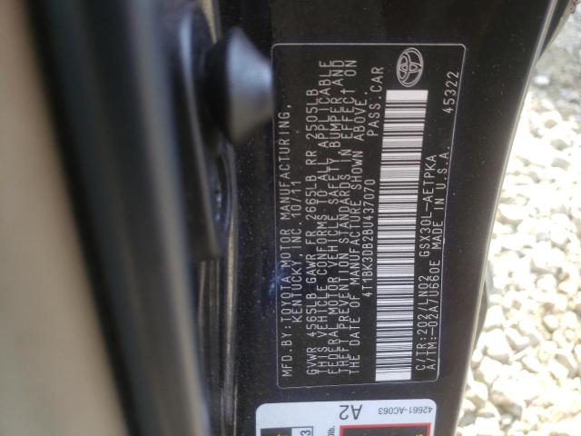 Photo 10 from auction – 2011 TOYOTA AVALON BAS with VIN 4T1BK3DB2BU437070