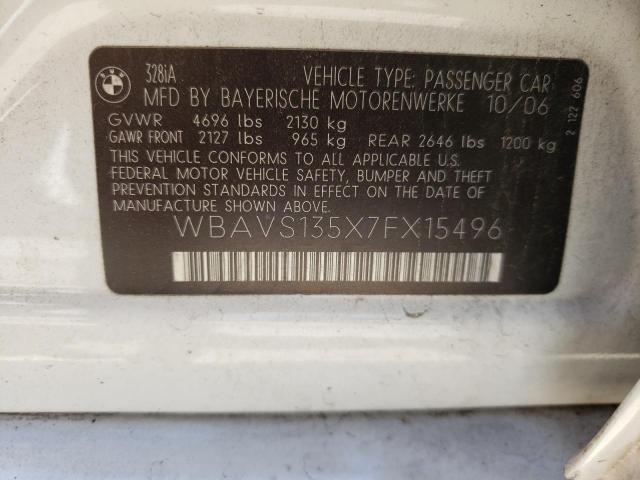 Photo 10 from auction – 2007 BMW 328 IT with VIN WBAVS135X7FX15496