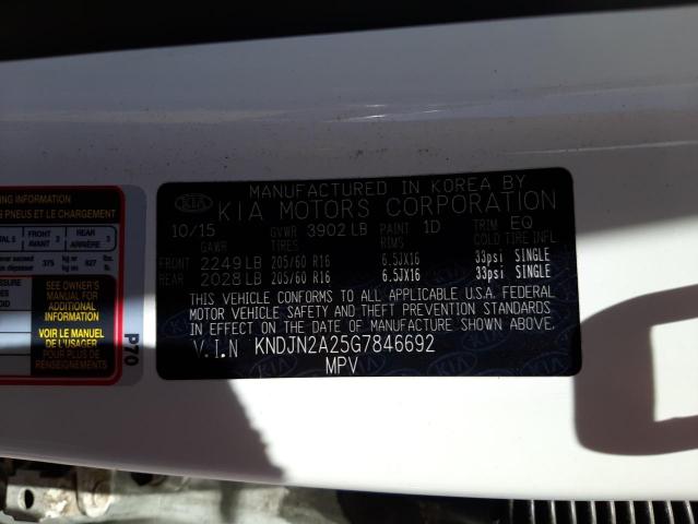 Photo 10 from auction – 2016 KIA SOUL with VIN KNDJN2A25G7846692