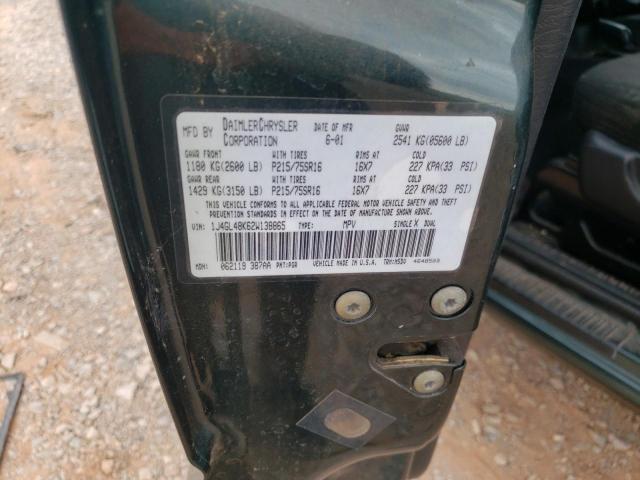 Photo 10 from auction – 2002 JEEP LIBERTY SP with VIN 1J4GL48K62W138865