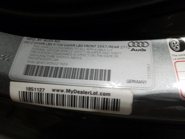 Photo 10 from auction – 2013 AUDI A6 PREMIUM with VIN WAUGFAFC6DN021929