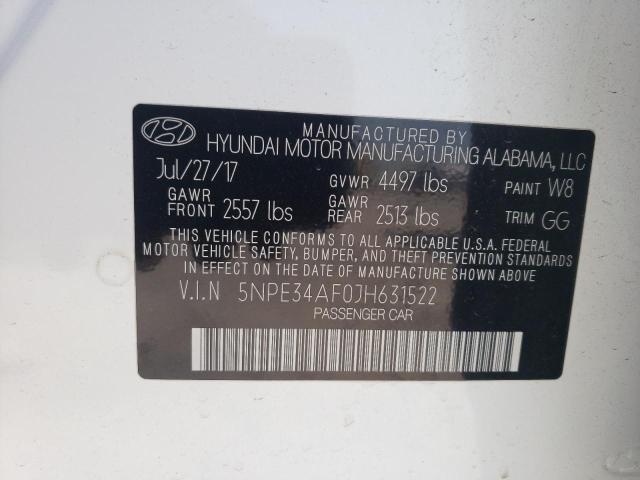 Photo 10 from auction – 2018 HYUNDAI SONATA with VIN 5NPE34AF0JH631522