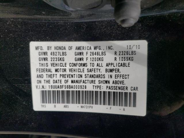 Photo 10 from auction – 2011 ACURA TL with VIN 19UUA9F56BA000928
