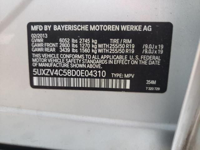 Photo 10 from auction – 2013 BMW X5 with VIN 5UXZV4C58D0E04310