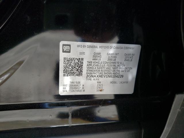 Photo 10 from auction – 2022 CHEVROLET EQUINOX LS with VIN 2GNAXHEV1N6104229