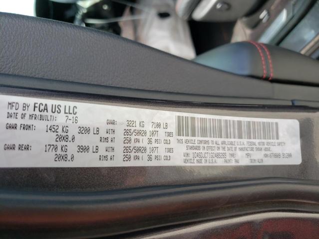 Photo 10 from auction – 2016 DODGE DURANGO R/ with VIN 1C4SDJCT1GC485265