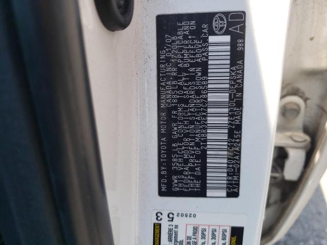 Photo 10 from auction – 2007 TOYOTA COROLLA CE with VIN 2T1BR32EX7C786589