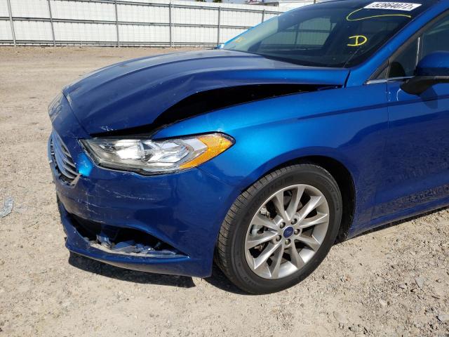 Photo 9 from auction – 2017 FORD FUSION SE with VIN 3FA6P0H74HR417033