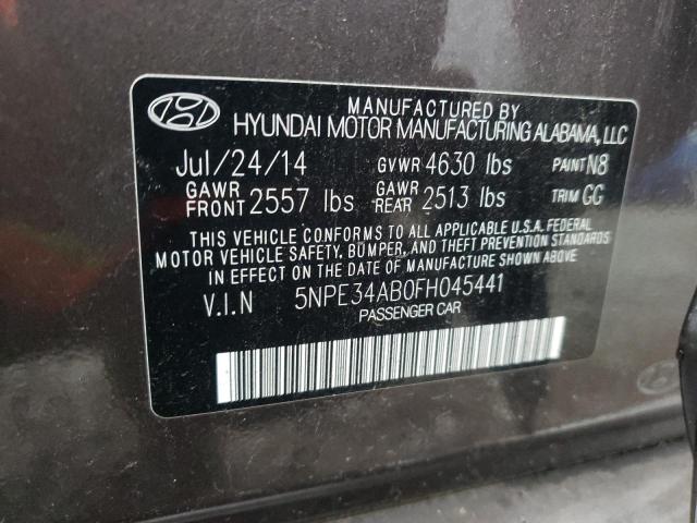 Photo 10 from auction – 2015 HYUNDAI SONATA SPO with VIN 5NPE34AB0FH045441