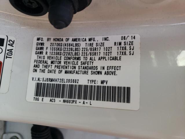 Photo 10 from auction – 2014 HONDA CR-V EXL with VIN 5J6RM4H72EL095682