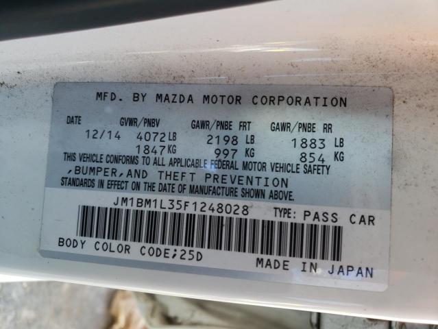 Photo 10 from auction – 2015 MAZDA 3 TOURING with VIN JM1BM1L35F1248028