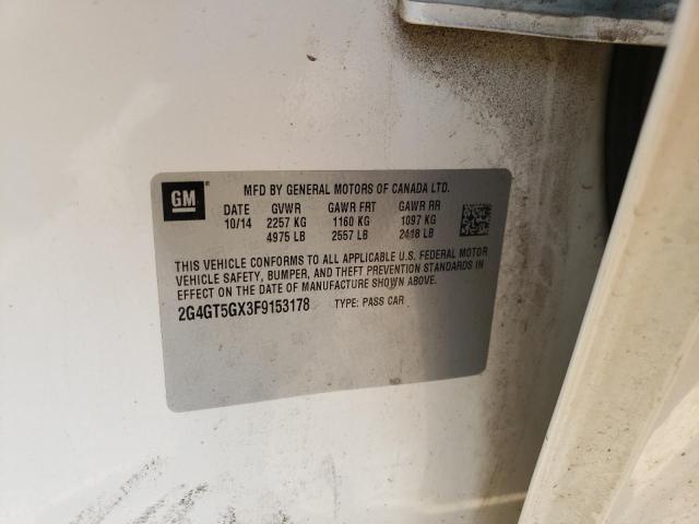 Photo 10 from auction – 2015 BUICK REGAL GS with VIN 2G4GT5GX3F9153178