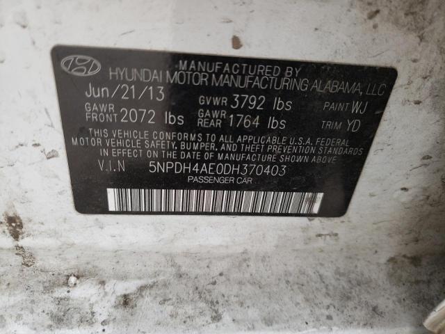 Photo 10 from auction – 2013 HYUNDAI ELANTRA with VIN 5NPDH4AE0DH370403
