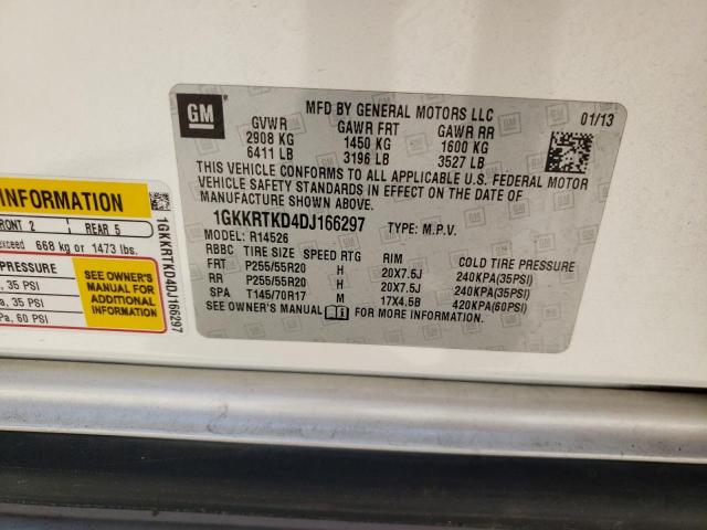 Photo 10 from auction – 2013 GMC ACADIA DEN with VIN 1GKKRTKD4DJ166297