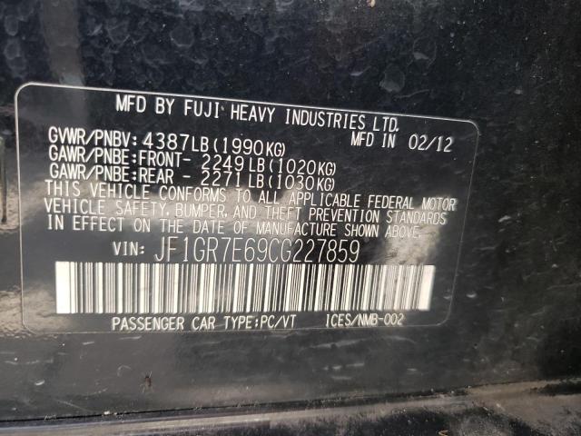 Photo 10 from auction – 2012 SUBARU IMPREZA WR with VIN JF1GR7E69CG227859