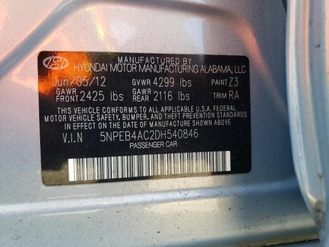 Photo 10 from auction – 2013 HYUNDAI SONATA GLS with VIN 5NPEB4AC2DH540846