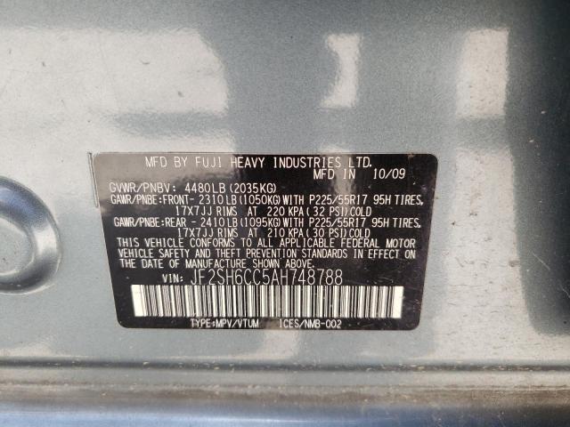 Photo 10 from auction – 2010 SUBARU FORESTER with VIN JF2SH6CC5AH748788