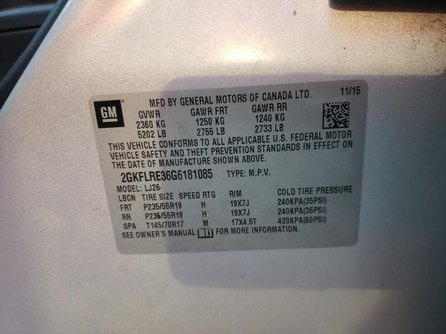 Photo 10 from auction – 2016 GMC TERRAIN DE with VIN 2GKFLRE36G6181085