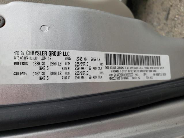 Photo 10 from auction – 2012 CHRYSLER TOWN & COU with VIN 2C4RC1BG9CR363227