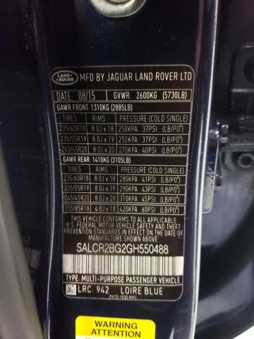 Photo 10 from auction – 2016 LAND ROVER DISCOVERY with VIN SALCR2BG2GH550488