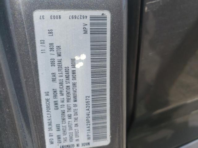 Photo 10 from auction – 2004 PORSCHE CAYENNE with VIN WP1AA29P04LA20572