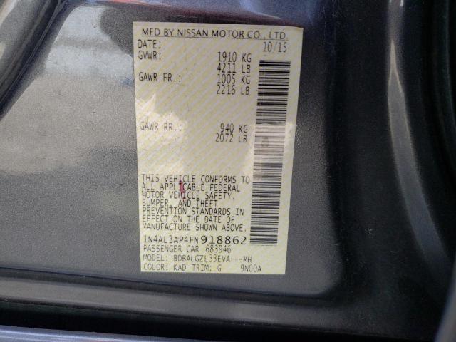 Photo 10 from auction – 2015 NISSAN ALTIMA 2.5 with VIN 1N4AL3AP4FN918862