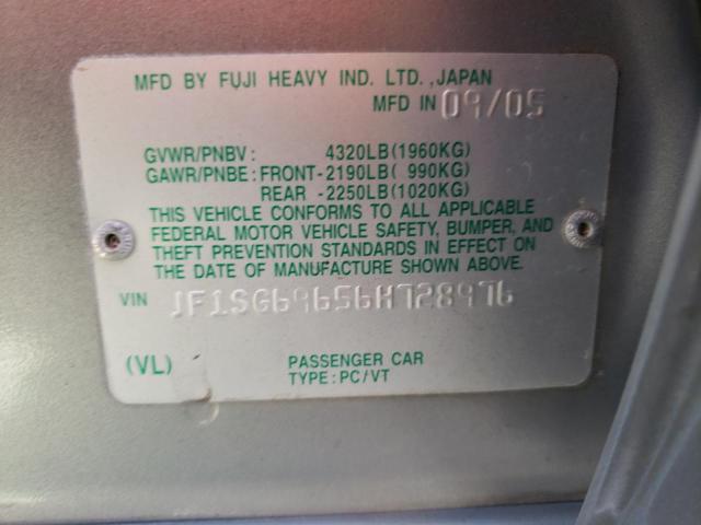 Foto 10 de la subasta – 2006 SUBARU FORESTER 2 con VIN JF1SG69656H728976