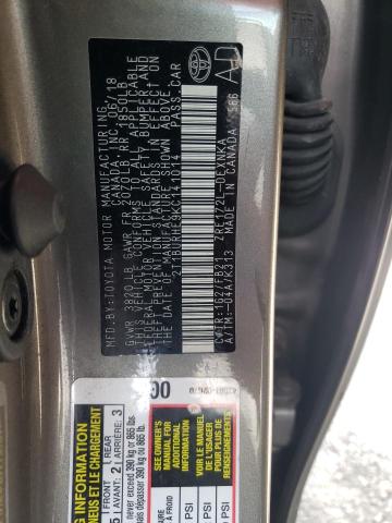 Foto 10 de la subasta – 2019 TOYOTA COROLLA L con VIN 2T1BURHE9KC141014
