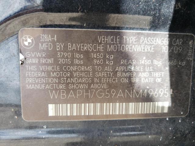Photo 10 from auction – 2010 BMW 328 I with VIN WBAPH7G59ANM49695
