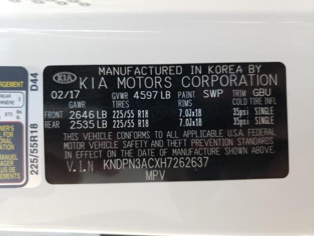Photo 10 from auction – 2017 KIA SPORTAGE E with VIN KNDPN3ACXH7262637