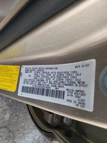 Photo 10 from auction – 2003 LEXUS RX 300 with VIN JTJHF10UX30316095