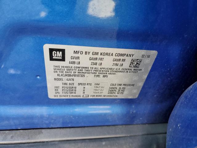 Photo 10 from auction – 2015 BUICK ENCORE PRE with VIN KL4CJHSB4FB107325