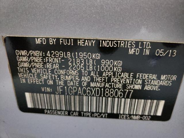 Foto 10 de la subasta – 2013 SUBARU IMPREZA PR con VIN JF1GPAC6XD1880677