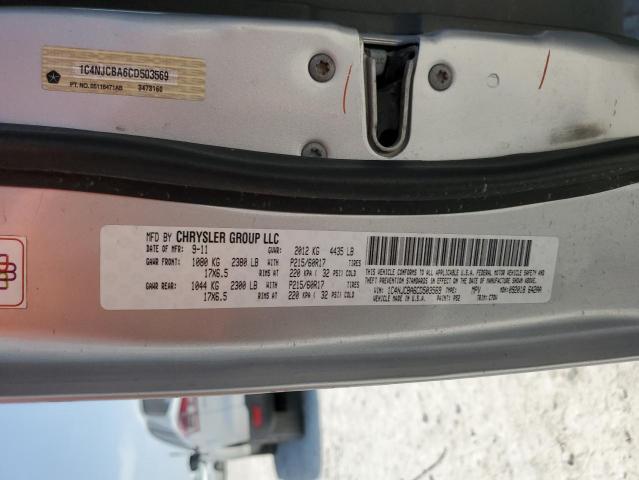 Photo 10 from auction – 2012 JEEP COMPASS SP with VIN 1C4NJCBA6CD503569